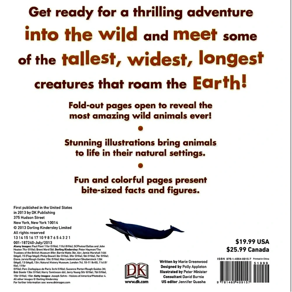 AMAZING GIANT WILD ANIMALS BOOK